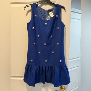 Soloiste Royal Blue Dress with Floral Embellishments
Size M